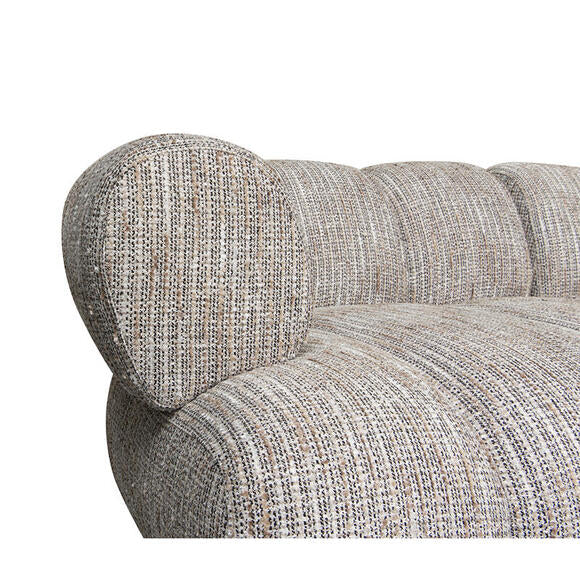 Sulcus Channel Tufted Sofa 2.5-zits met Right Lounge